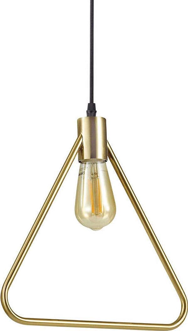 Sospensione-Moderna-Abc-Metallo-Ottone-1-Luce-E27-Diffusore-Triangolare