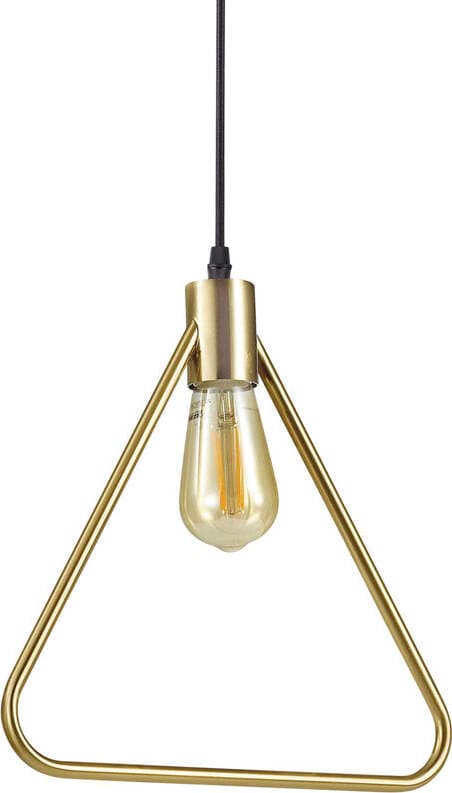 Sospensione-Moderna-Abc-Metallo-Ottone-1-Luce-E27-Diffusore-Triangolare