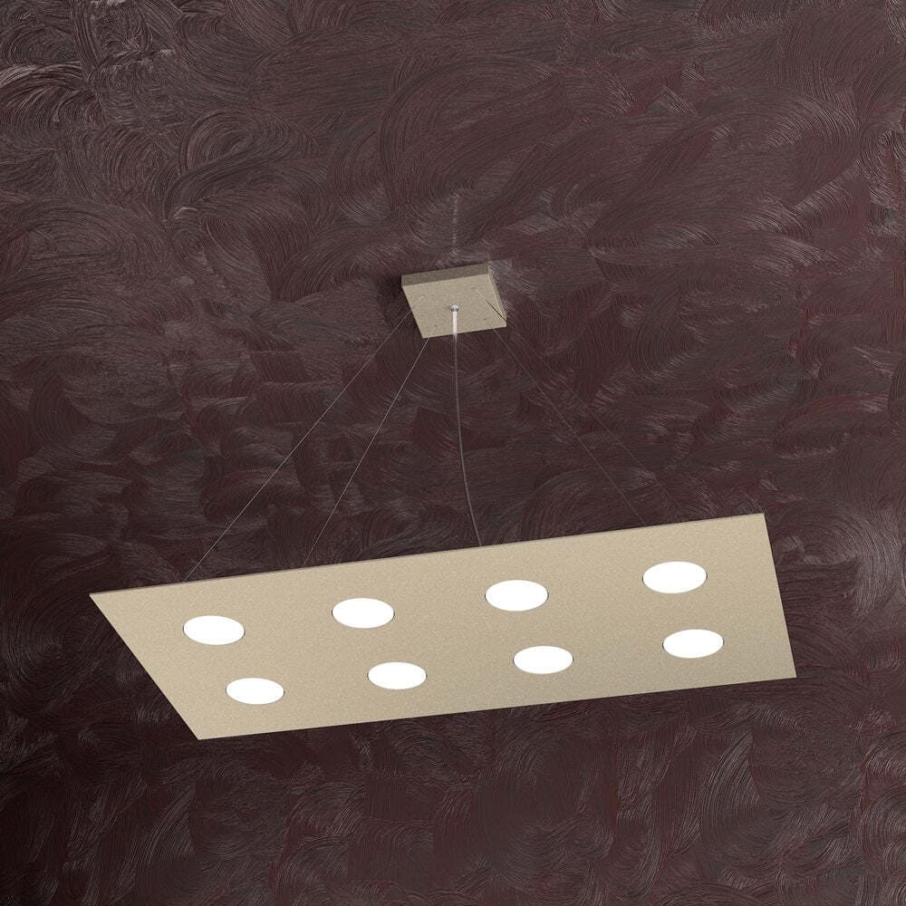 Sospensione-Moderna-Area-Metallo-Sabbia-Metallo-8-Luci-Gx53