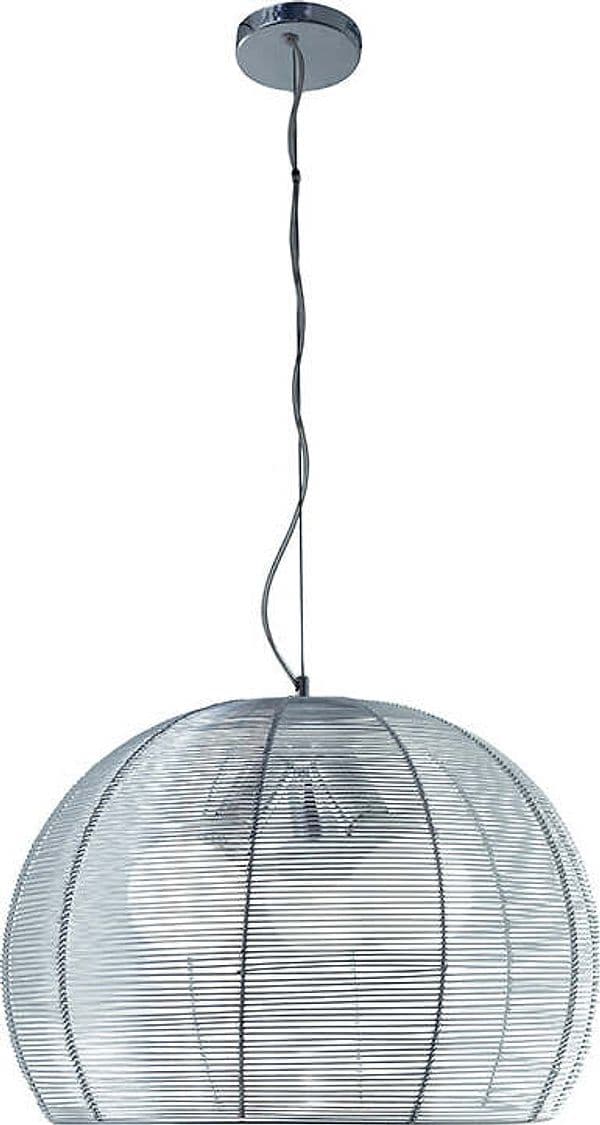 Sospensione-Moderna-Basket-Alluminio-E-Metallo-Grigio-3-Luci-E27-40Cm