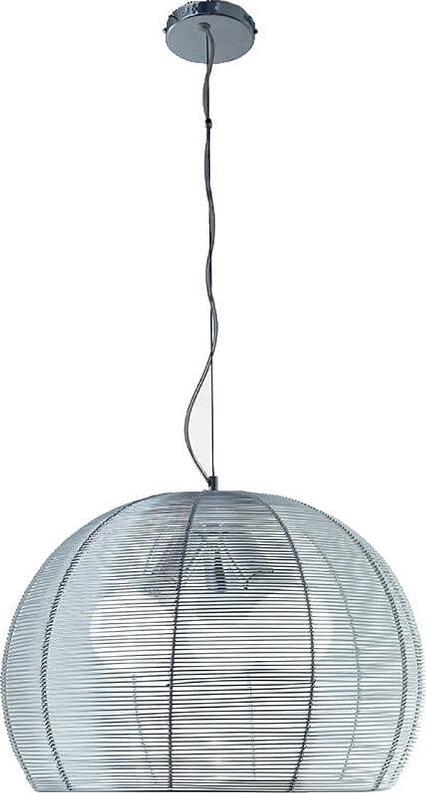 Sospensione-Moderna-Basket-Alluminio-E-Metallo-Grigio-3-Luci-E27-50Cm