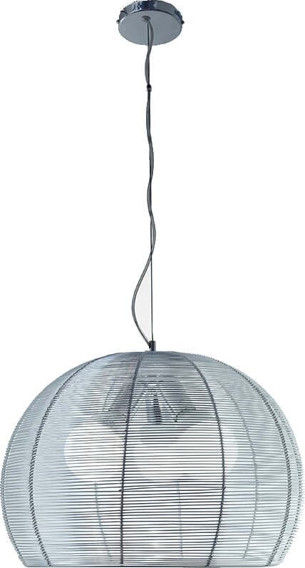 Sospensione-Moderna-Basket-Alluminio-E-Metallo-Grigio-3-Luci-E27-50Cm