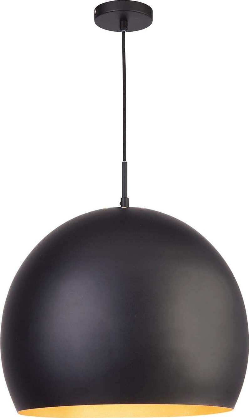 Sospensione-Moderna-Chicago-Acciaio-Nero-Oro-1-Luce-E27