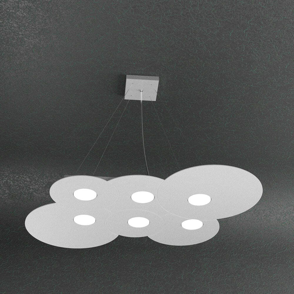 Sospensione-Moderna-Cloud-Metallo-Grigio-6-Luci-Gx53