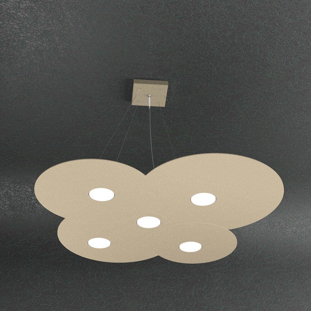 Sospensione-Moderna-Cloud-Metallo-Sabbia-5-Luci-Gx53