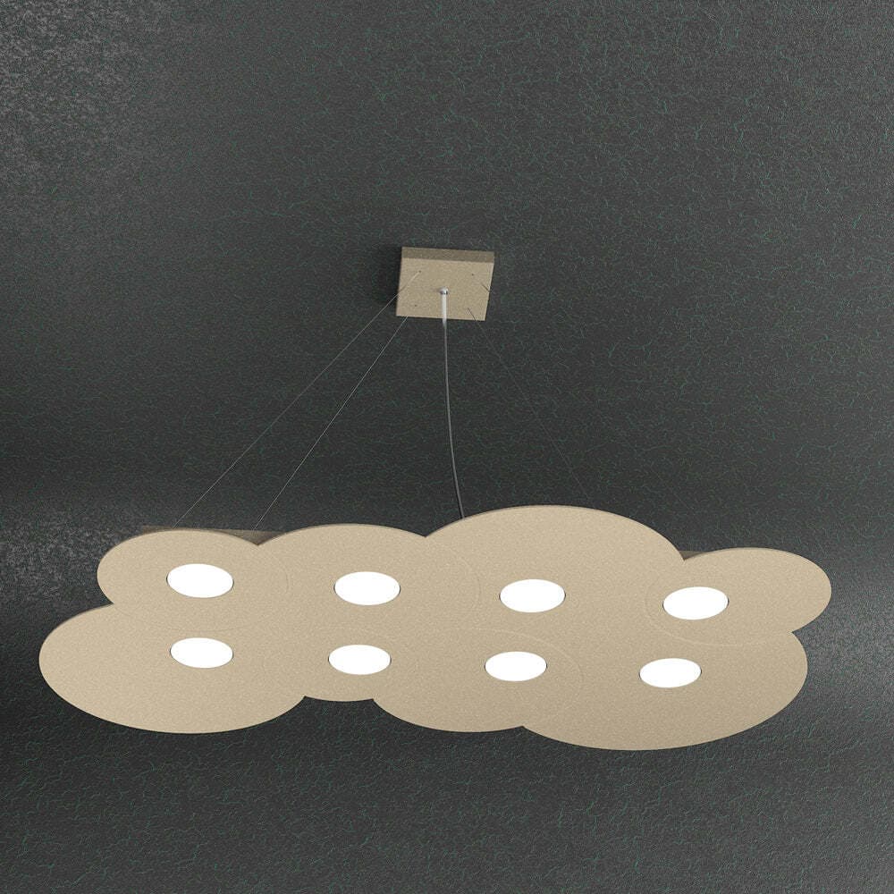 Sospensione-Moderna-Cloud-Metallo-Sabbia-8-Luci-Gx53
