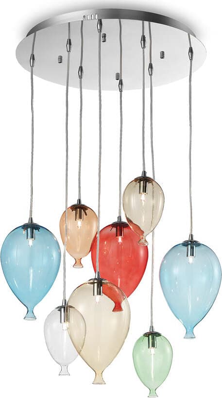 Sospensione-Moderna-Clown-Metallo-Multicolor-8-Luci-G9-3W-3000K-Luce-Calda