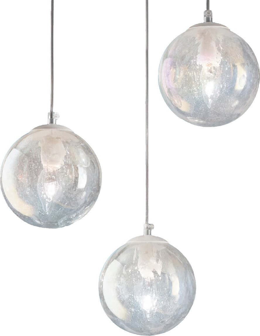 Sospensione-moderna-Due-P-MOON-2708-S3P-E14-LED-vetro-iridato-lampadario-sfera