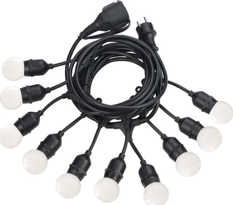 Sospensione-Moderna-Fiesta-Materie-Plastiche-Nero-10-Luci-E27