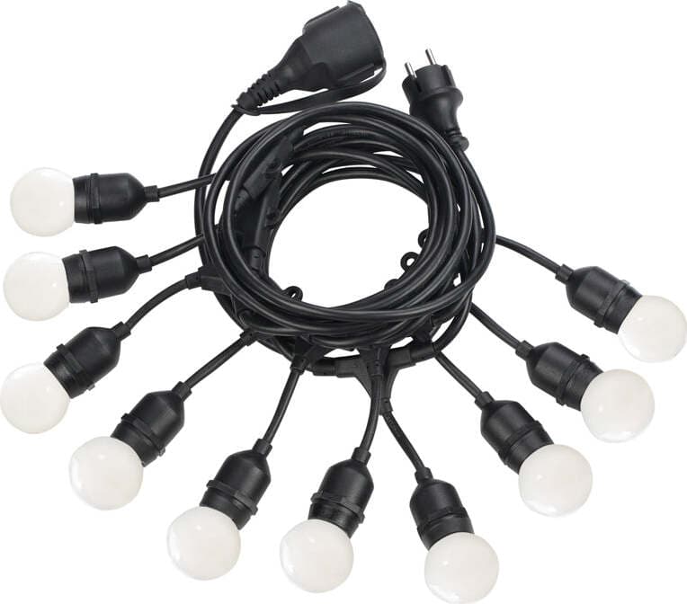 Sospensione-Moderna-Fiesta-Materie-Plastiche-Nero-10-Luci-E27