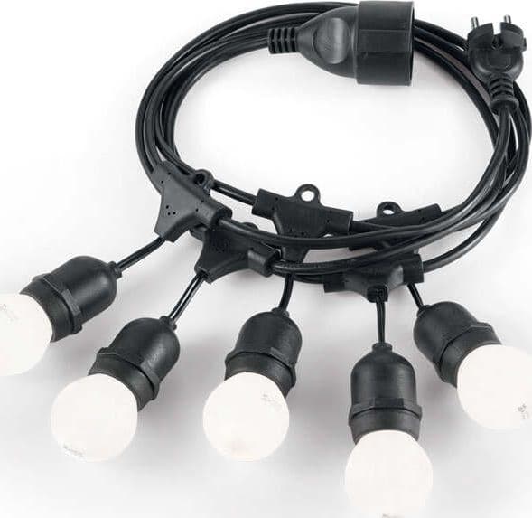Sospensione-Moderna-Fiesta-Materie-Plastiche-Nero-5-Luci-E27