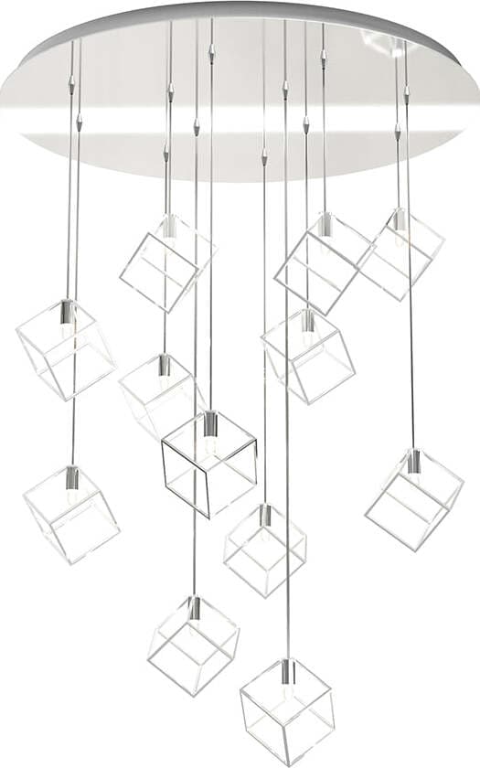 Sospensione-Moderna-Frame-Metallo-Cromo-12-Luci-G9