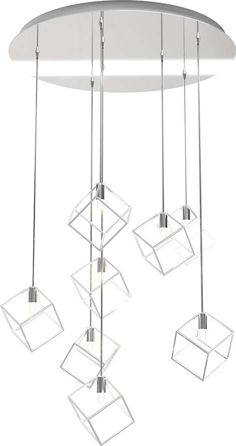 Sospensione-Moderna-Frame-Metallo-Cromo-8-Luci-G9