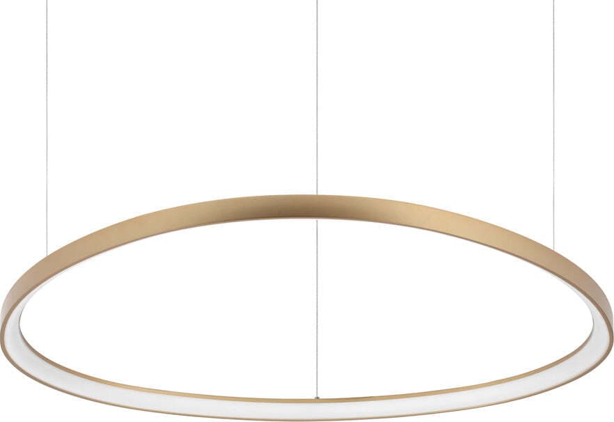Sospensione-Moderna-Gemini-Ottone-Led-80W-3000K-Luce-Calda