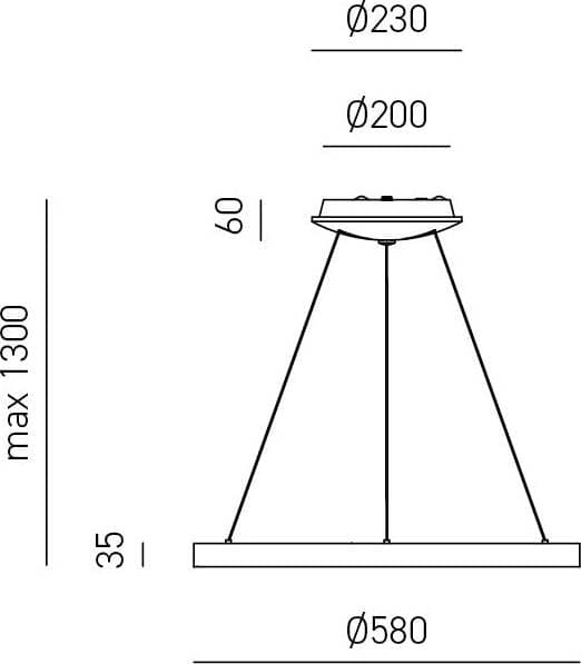 Sospensione-Moderna-Krizia-Alluminio-Oro-Spazzolato-1-Modulo-Led-50-W