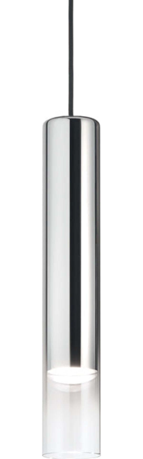 Sospensione-Moderna-Look-Vetro-Trasparente-1-Luce-Gu10-7W-3000K-Luce-Calda