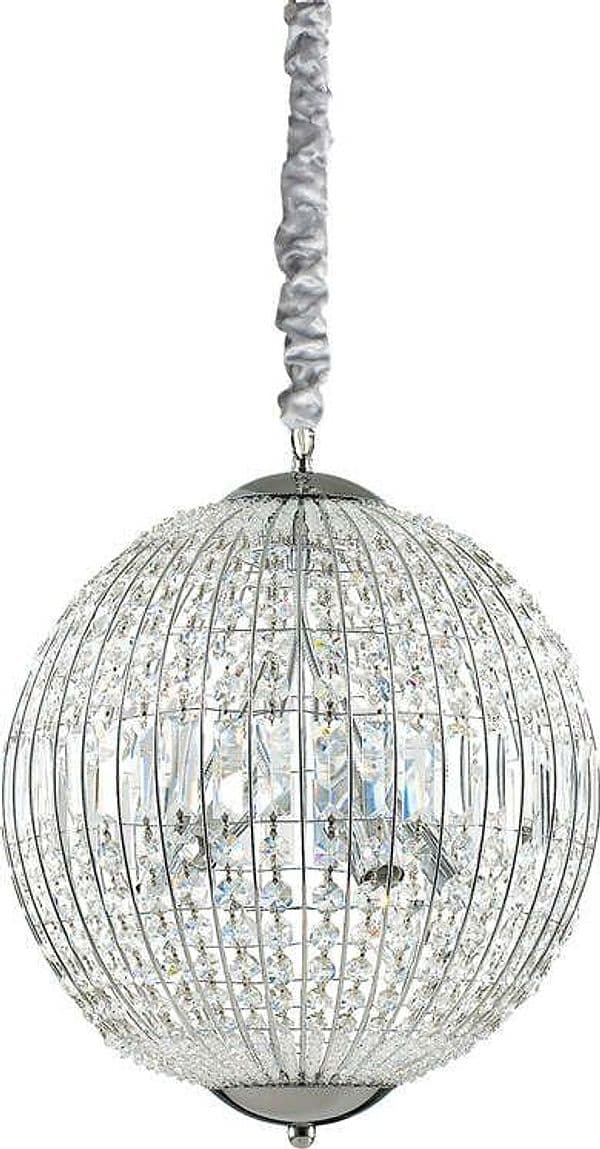 Sospensione-Moderna-Luxor-Metallo-Cristallo-Cromo-6-Luci-G9-3W-3000K-Luce-Calda