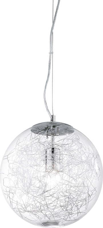 Sospensione-Moderna-Mapa-Vetro-Cromo-1-Luce-E27-D30Cm