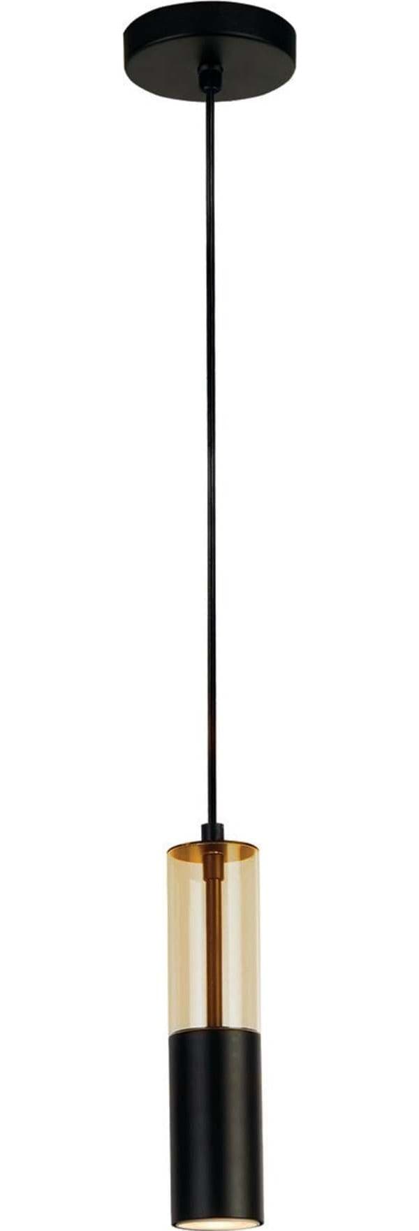 Sospensione-Moderna-Merrygold-Acciaio-Nero-Ambra-1-Luce-Gu10