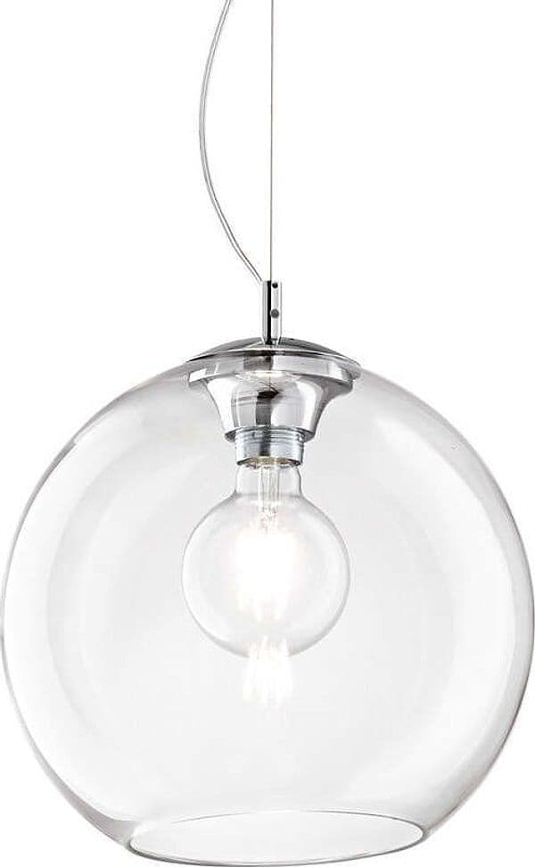 Sospensione-Moderna-Nemo-Metallo-Trasparente-1-Luce-E27-D40Cm