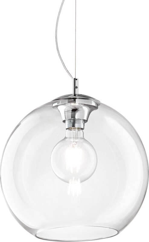 Sospensione-Moderna-Nemo-Metallo-Trasparente-1-Luce-E27-D40Cm
