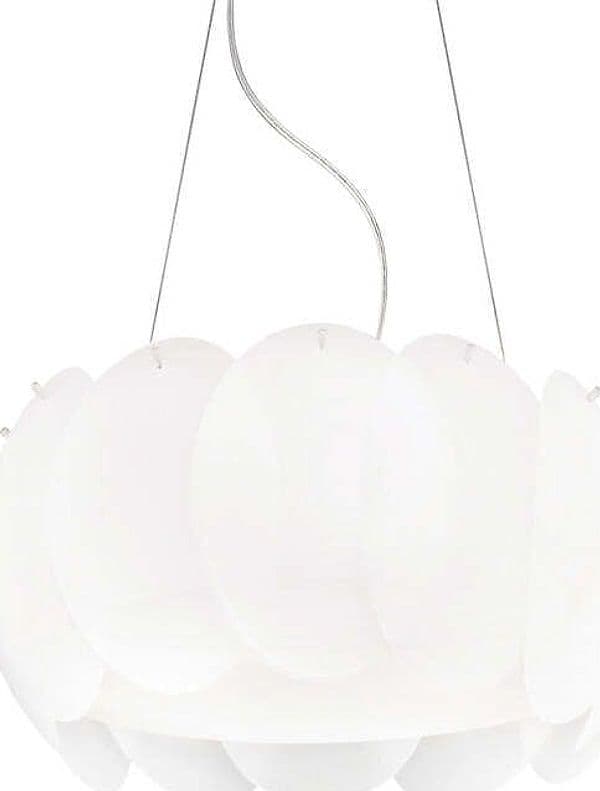 Sospensione-Moderna-Ovalino-Vetro-Bianco-5-Luci-E27