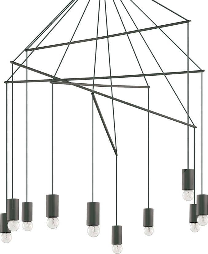 Sospensione-Moderna-Pop-Metallo-Nero-10-Luci-E27