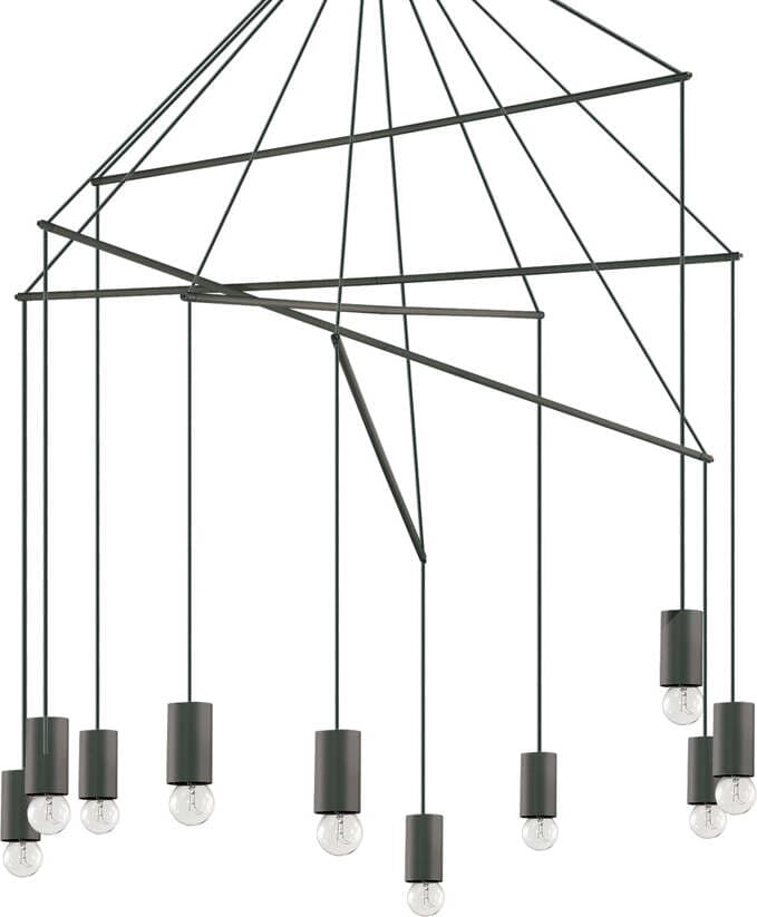 Sospensione-Moderna-Pop-Metallo-Nero-10-Luci-E27