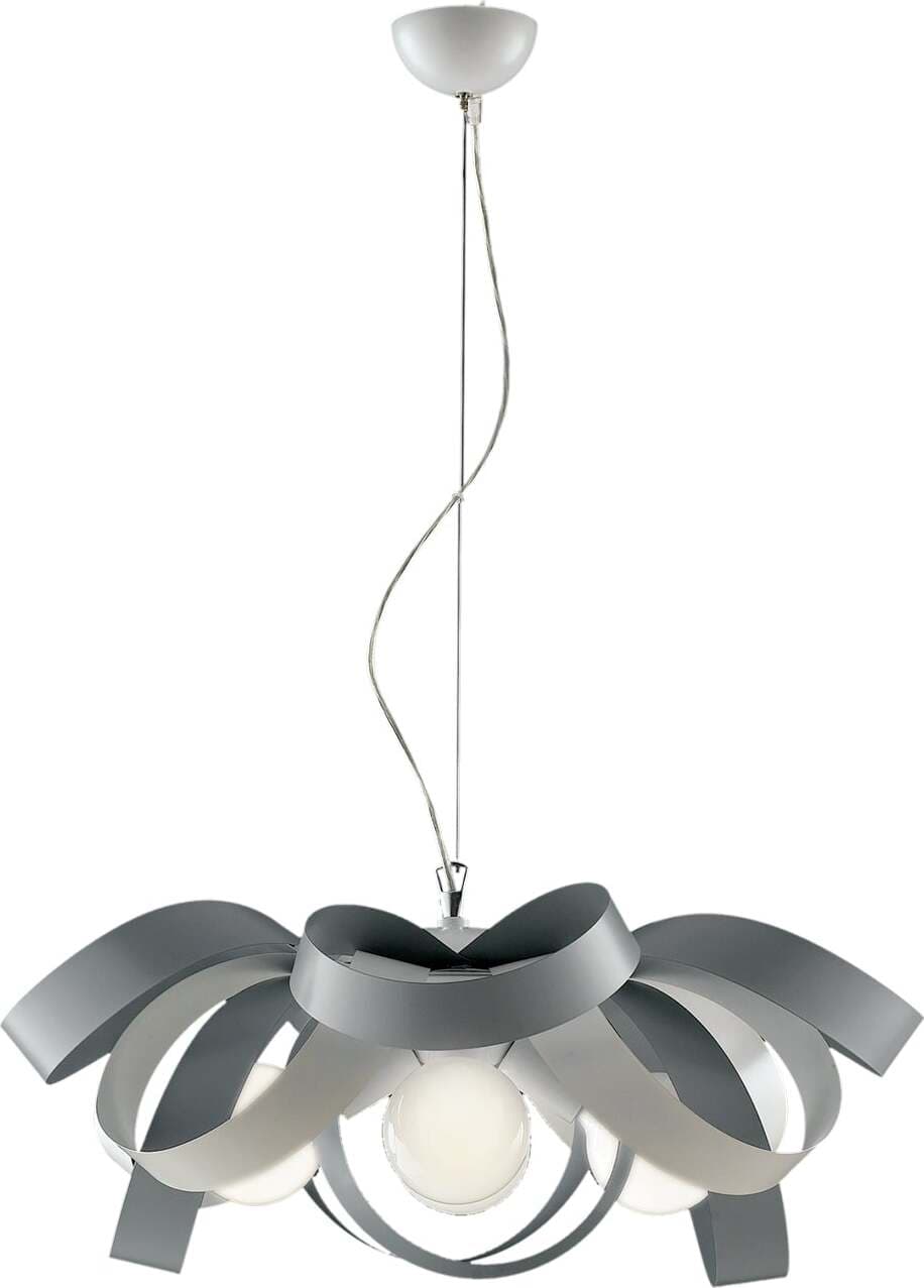 Sospensione-Moderna-Primula-4-Luci-In-Ferro-Laccato-Bianco-E-Grigio