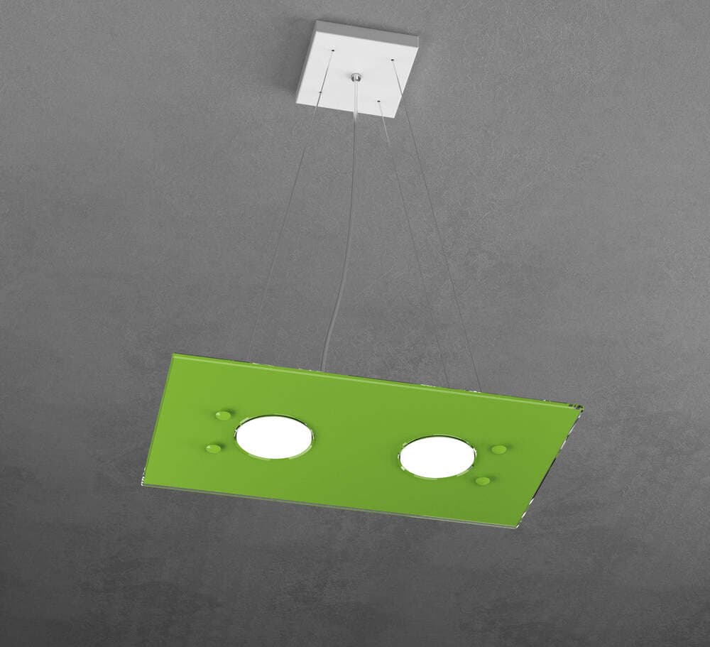 Sospensione-Moderna-Rettangolare-Path-Vetro-Verde-2-Luci-Gx53