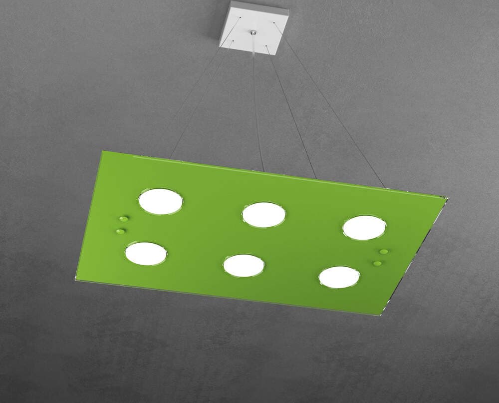 Sospensione-Moderna-Rettangolare-Path-Vetro-Verde-6-Luci-Gx53