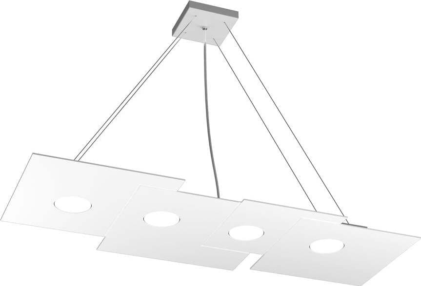 Sospensione-Moderna-Rettangolare-Plate-Metallo-Bianco-4-Luci-Gx53