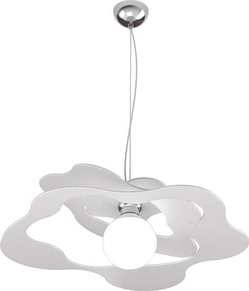 Sospensione-Moderna-Ripples-Metallo-Bianco-1-Luce-E27-D.50Cm