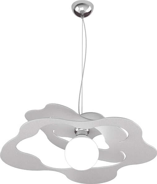 Sospensione-Moderna-Ripples-Metallo-Grigio-1-Luce-E27-D.50Cm