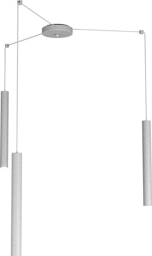 Sospensione-Moderna-Round-Tube-Metallo-Grigio-3-Luci-Gu10