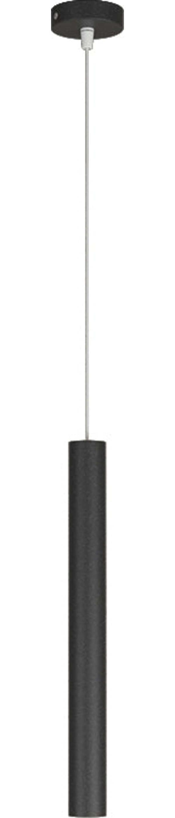 Sospensione-Moderna-Round-Tube-Metallo-Nero-1-Luce-Gu10