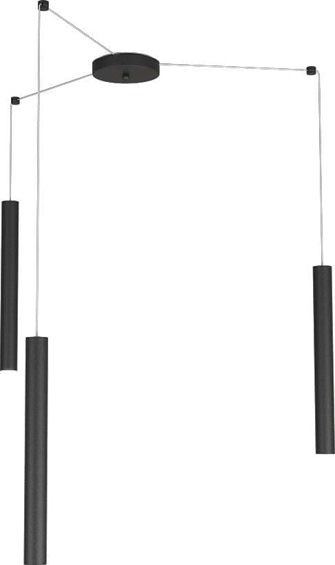 Sospensione-Moderna-Round-Tube-Metallo-Nero-3-Luci-Gu10