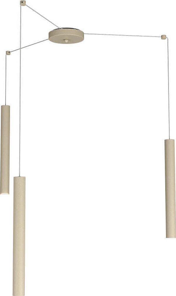 Sospensione-Moderna-Round-Tube-Metallo-Sabbia-3-Luci-Gu10