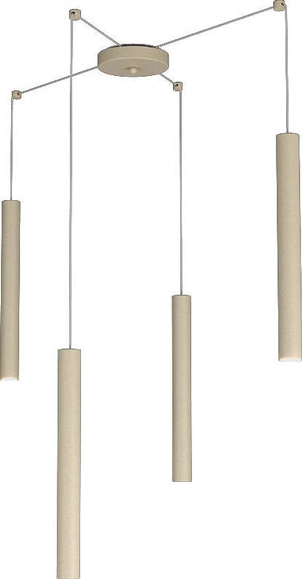 Sospensione-Moderna-Round-Tube-Metallo-Sabbia-4-Luci-Gu10
