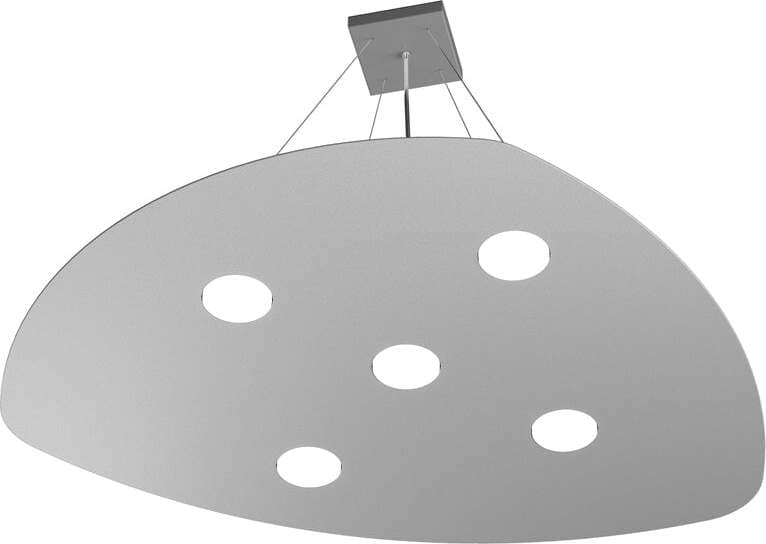 Sospensione-Moderna-Shape-Metallo-Grigio-5-Luci-Gx53