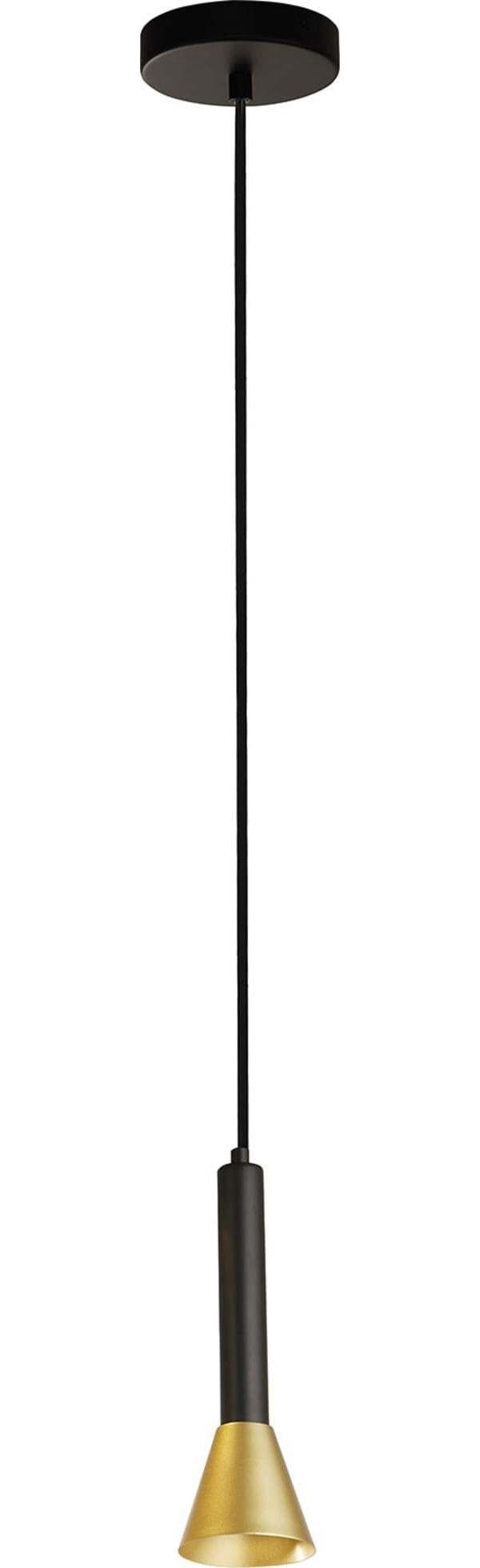 Sospensione-Moderna-Signal-Acciaio-Nero-Oro-1-Luce-Gu10