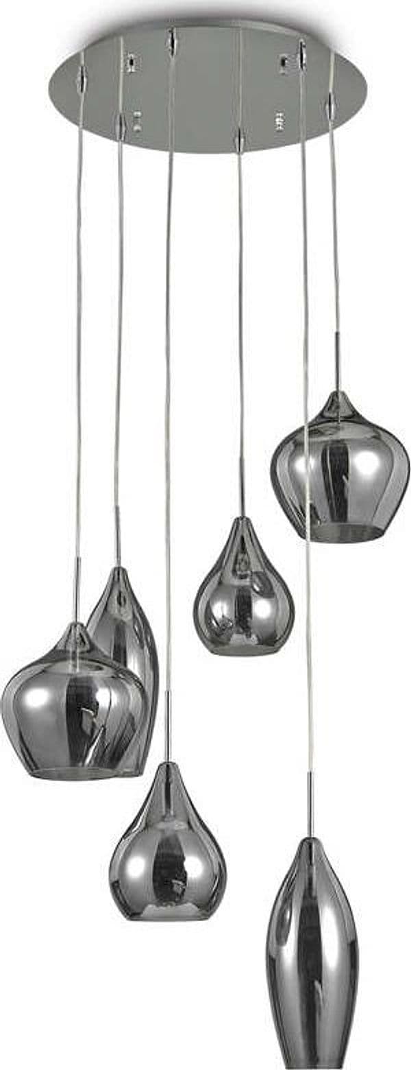 Sospensione-Moderna-Soft-Metallo-Fumè-6-Luci-E14