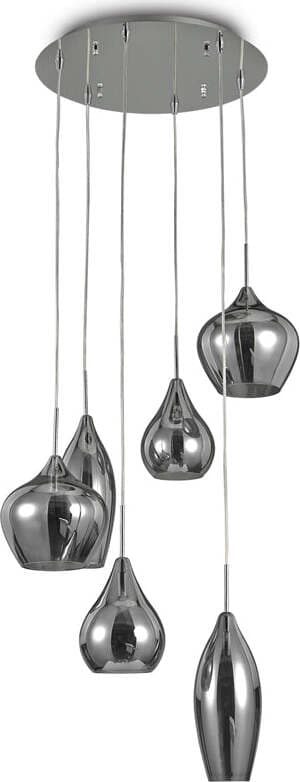 Sospensione-Moderna-Soft-Metallo-Fumè-6-Luci-E14