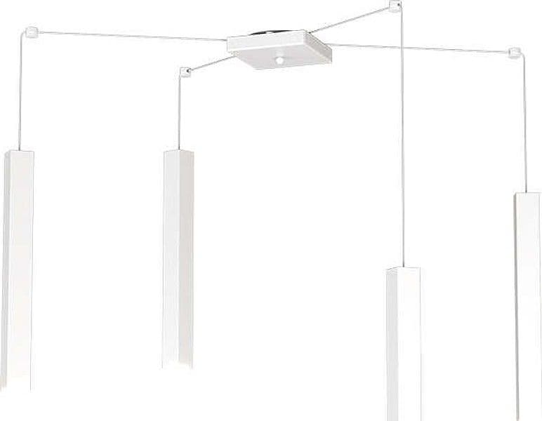 Sospensione-Moderna-Square-Tube-Metallo-Bianco-4-Luci-Gu10
