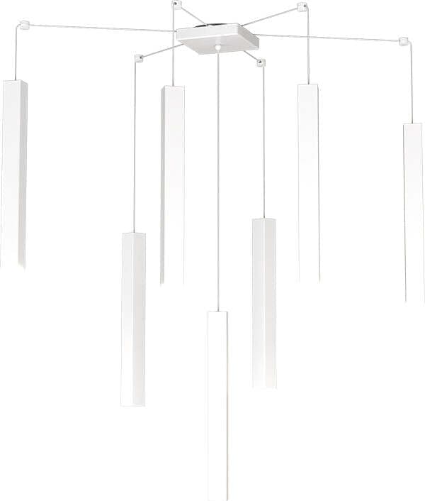 Sospensione-Moderna-Square-Tube-Metallo-Bianco-7-Luci-Gu10