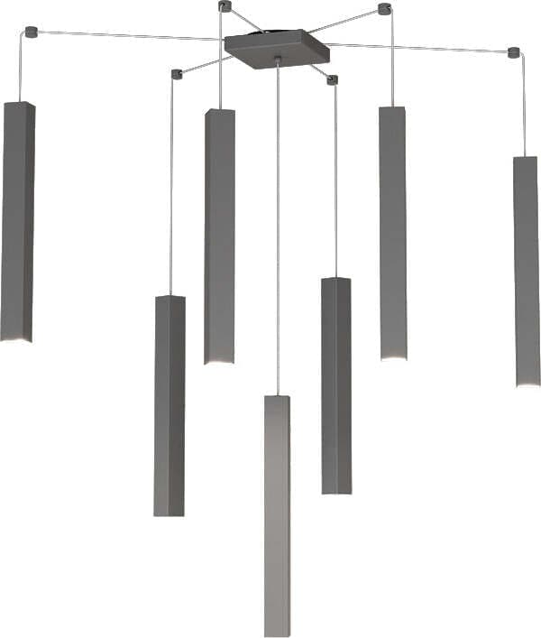 Sospensione-Moderna-Square-Tube-Metallo-Grigio-Antracite-7-Luci-Gu10