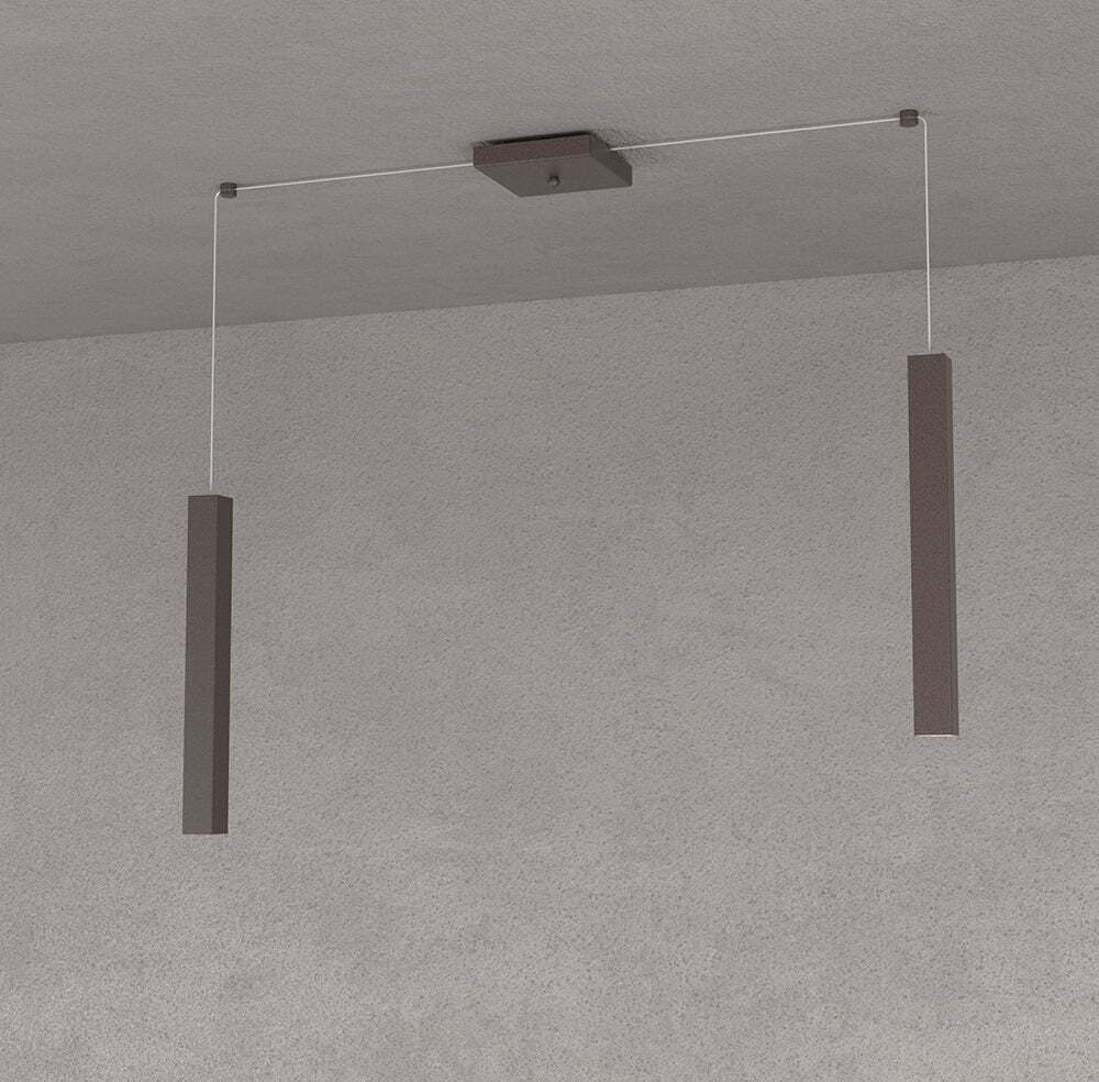 Sospensione-Moderna-Square-Tube-Metallo-Marrone-2-Luci-Gu10