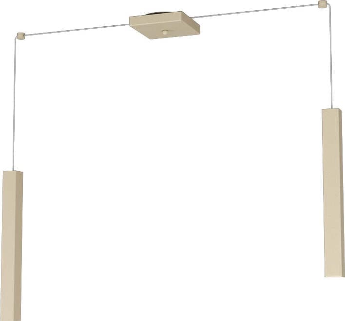 Sospensione-Moderna-Square-Tube-Metallo-Sabbia-2-Luci-Gu10