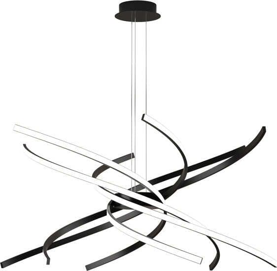 Sospensione-Moderna-Tornado-Alluminio-Nero-Led-69W-D.80Cm-Luce-Naturale