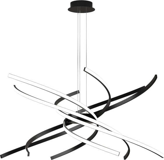 Sospensione-Moderna-Tornado-Alluminio-Nero-Led-69W-D.80Cm-Luce-Naturale
